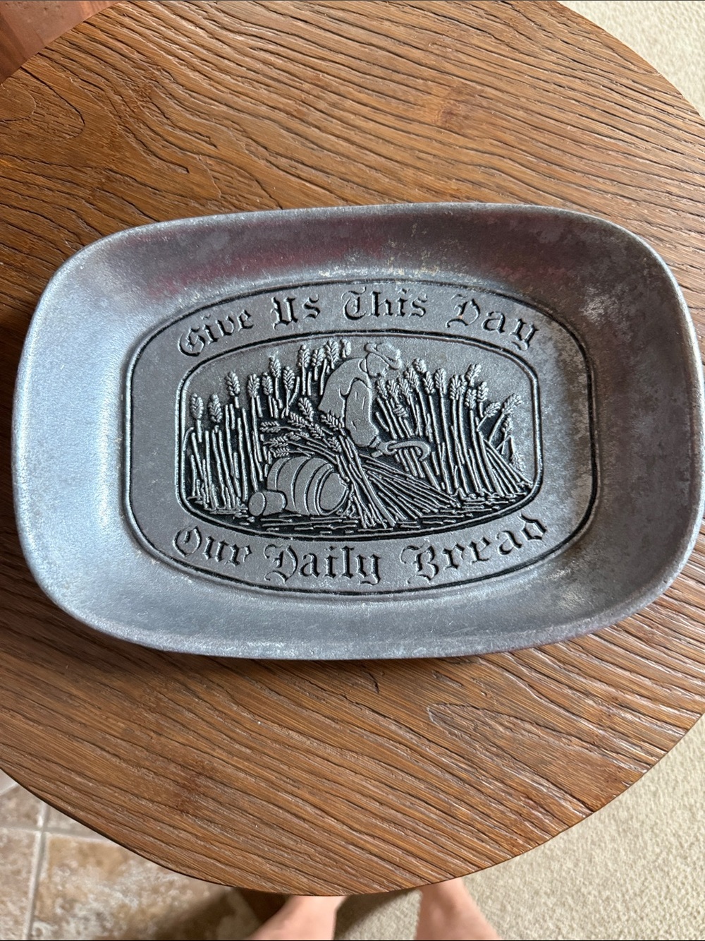 Wilton Armetale "Give Us This Day Our Daily Bread"  Tray COLUMBIA PA